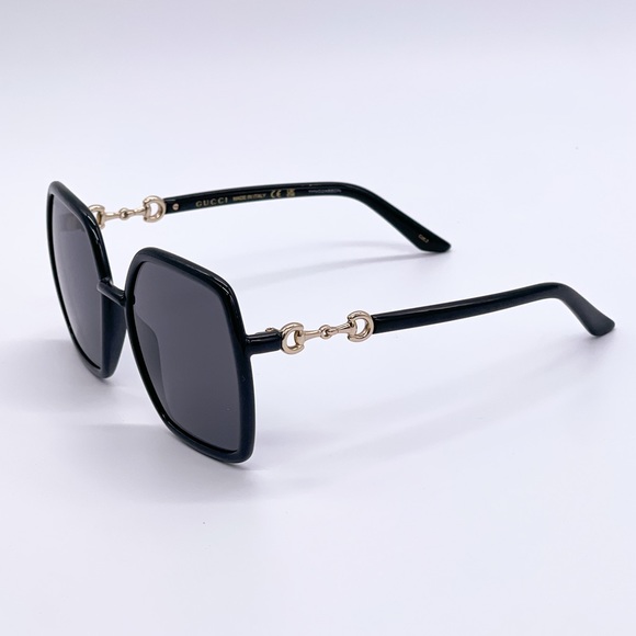 NEW GUCCI GG0890S 001 SQUARE FRAME SUNGLASSES GUCCI GG0890S BLACK - Picture 7 of 14